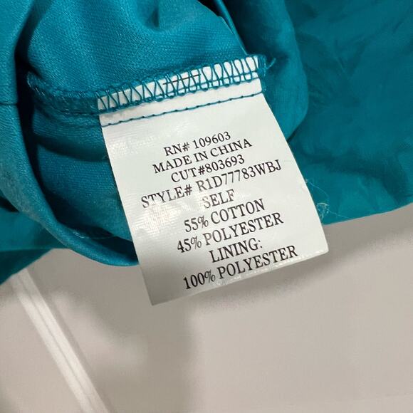 Rabbit‎ Rabbit Rabbit Women's Teal Blue Knee Length Fit and Flare Dress Size 10 - Picture 4 of 8